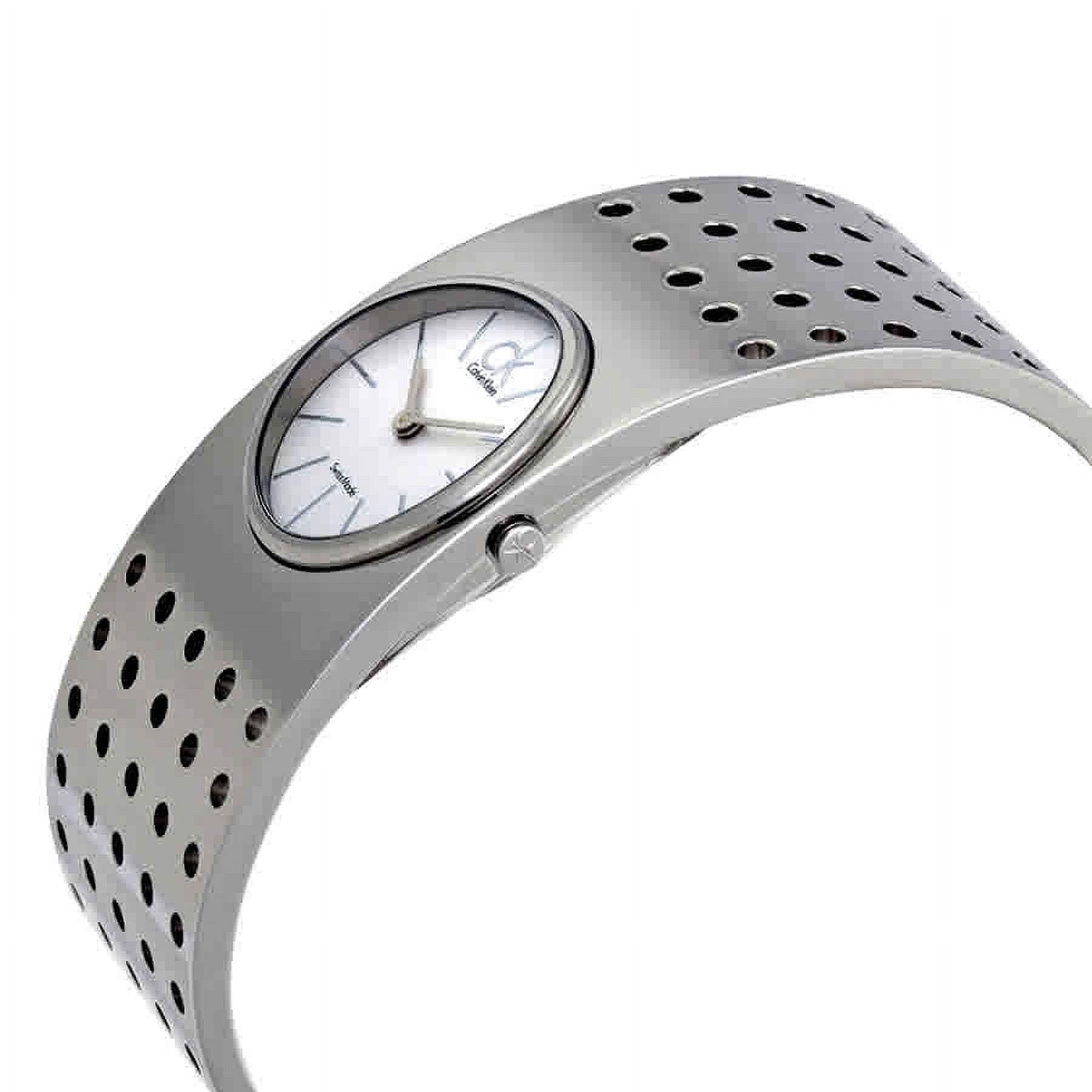 Calvin Klein Women's Grid Silver Dial Watch 