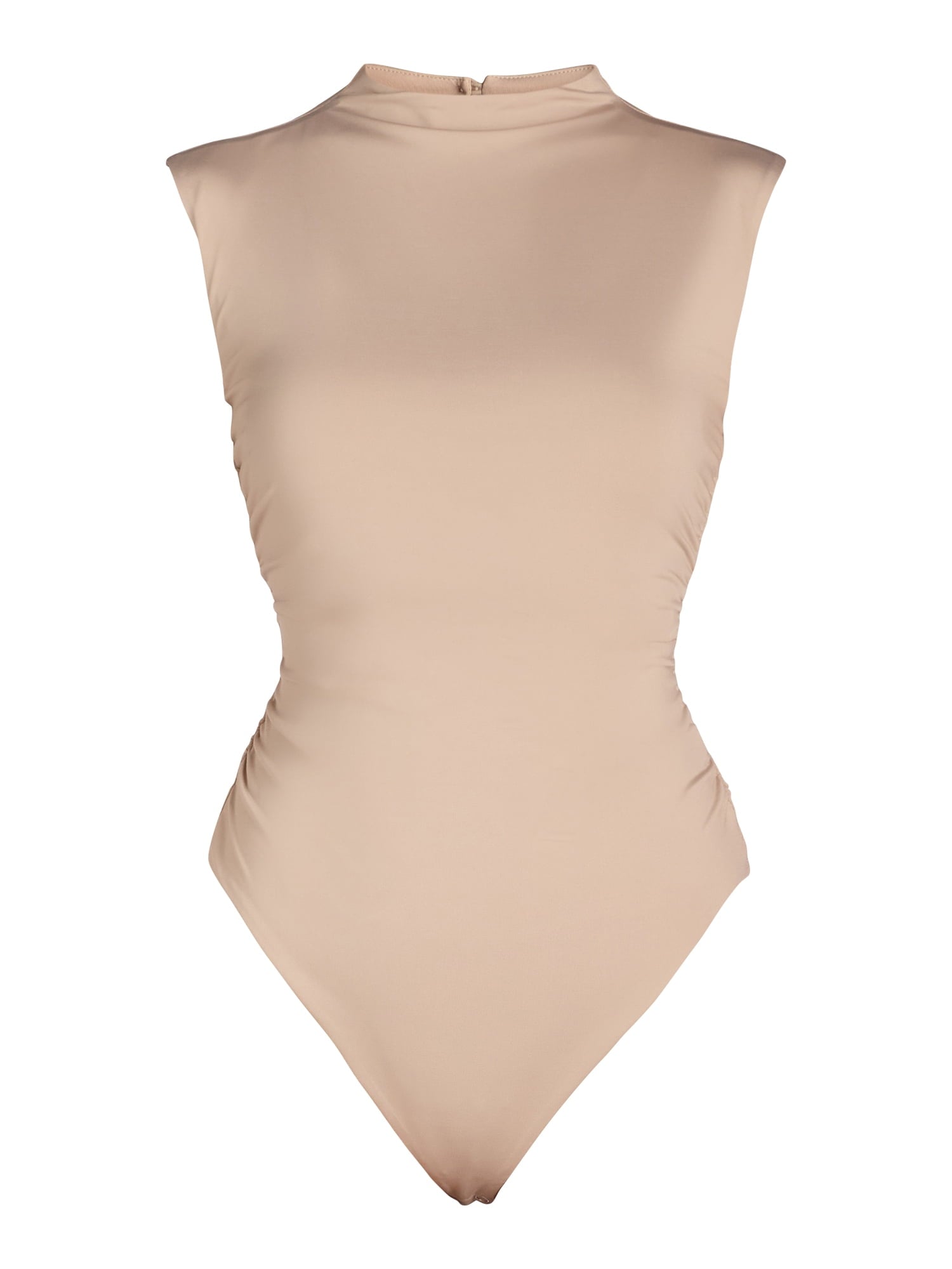 Made NYC Juniors Ruched Mock Neck Bodysuit 