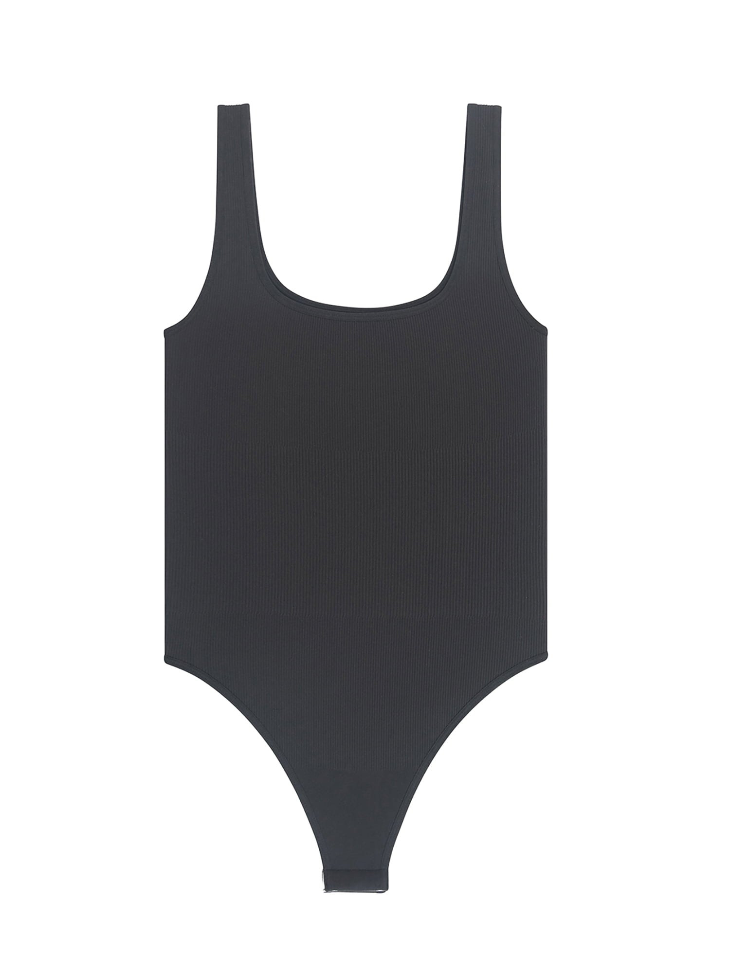 No Boundaries Seamless Ribbed Square Neck Bodysuit 