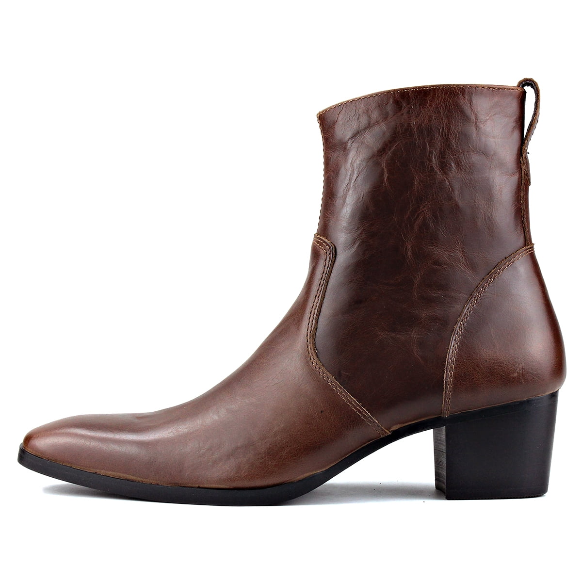 Coffee OSSTONE Dress Boots Chelsea Designer Boots for Men 