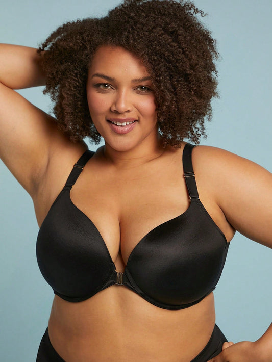 Plus Dream Curve Support + Front-Close T-Shirt Bra 