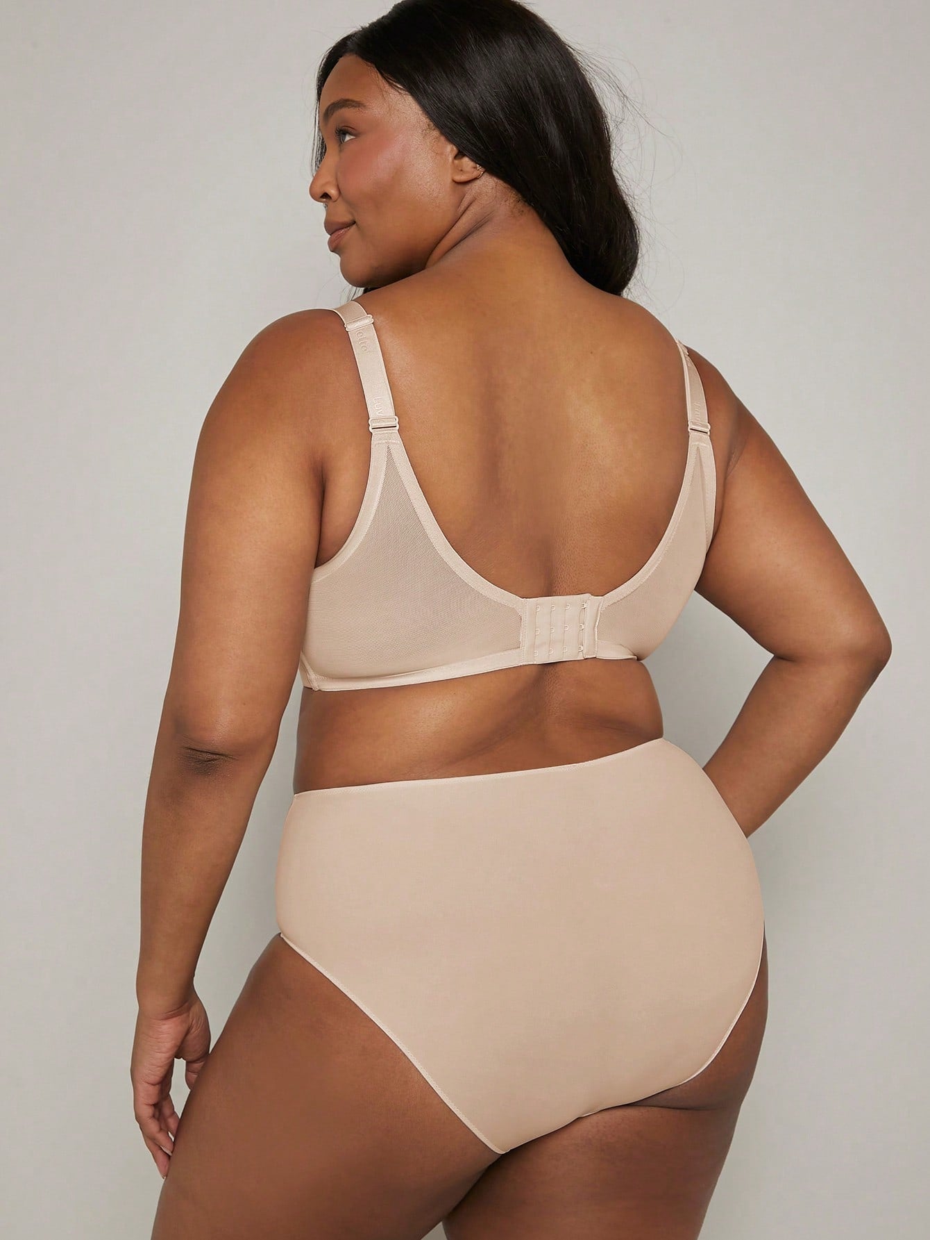 Plus Size Wireless Full Coverage Mesh Support Bra 