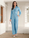 Women's Waist-crossed Shirt Jumpsuit 