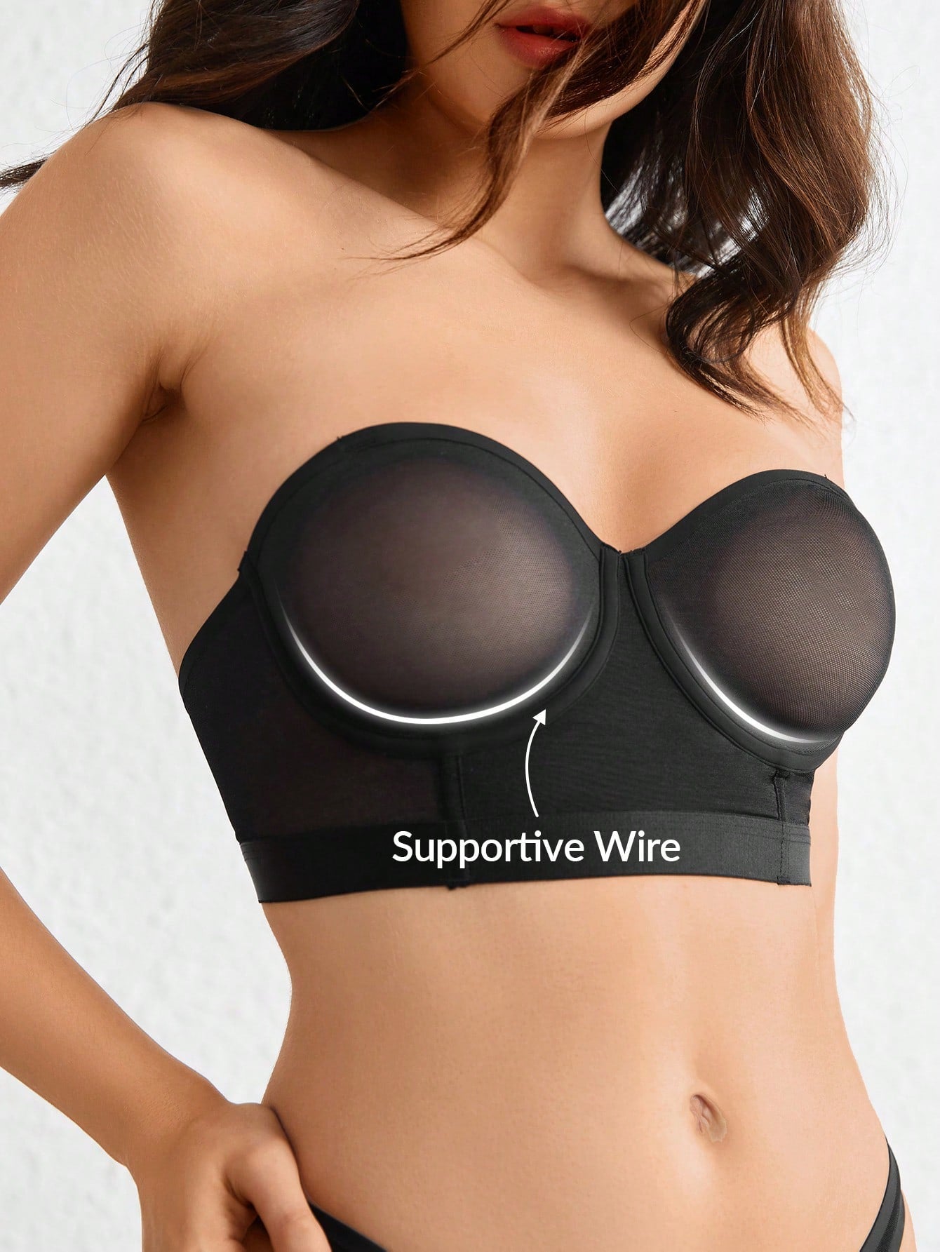 Ladies' Solid Color Strapless Bra 