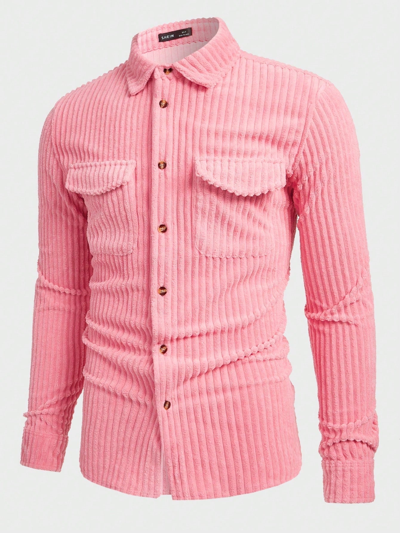 Flap Pocket Woven Long Sleeve Shirt 