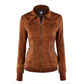 MBJ Womens Faux Leather Motorcycle Jacket 