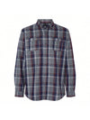 Burnside  Flannel Work Shirt (Heather Grey- Navy) 