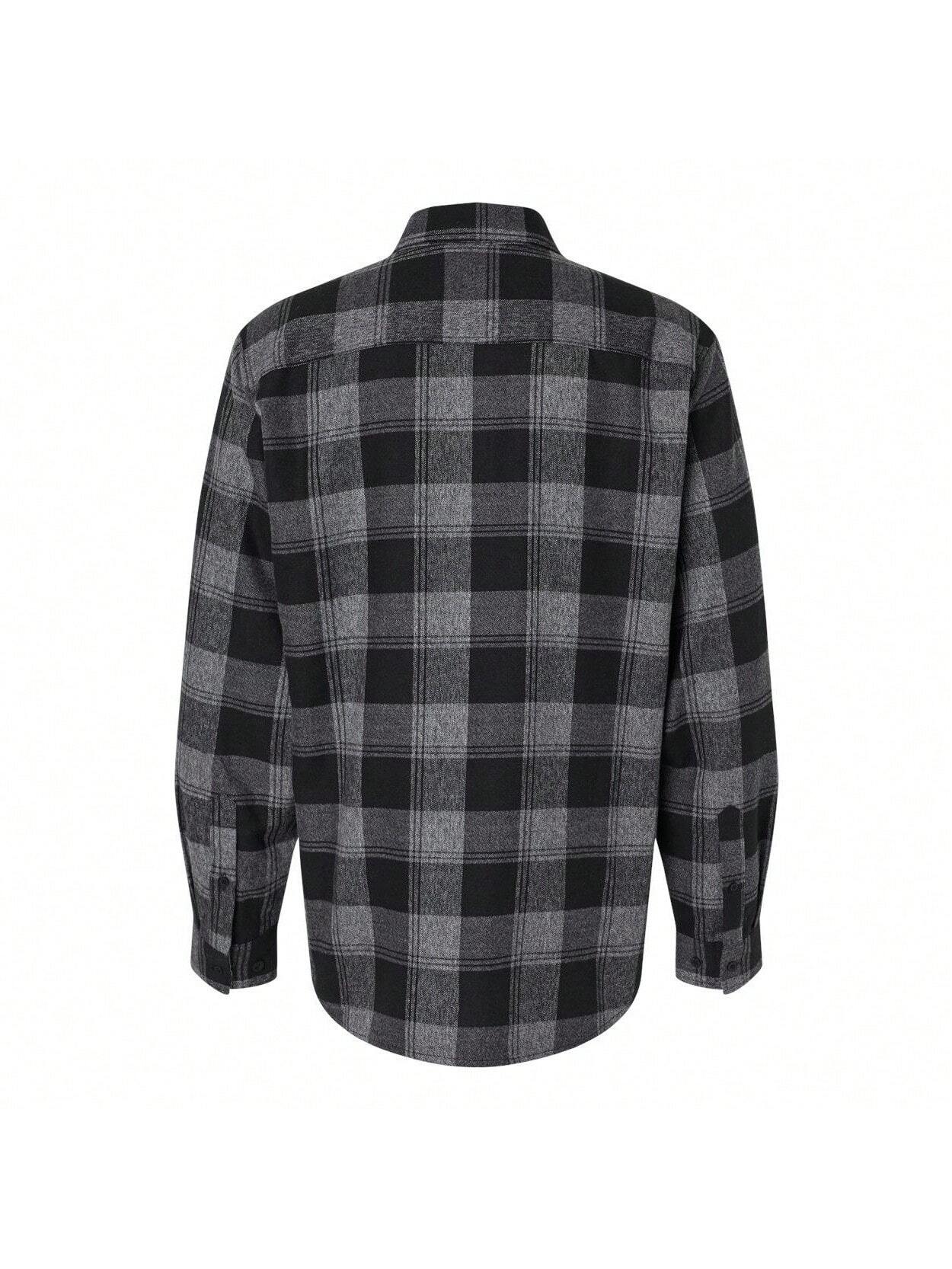 Burnside Perfect Flannel Work Shirt (Grey- Black) 