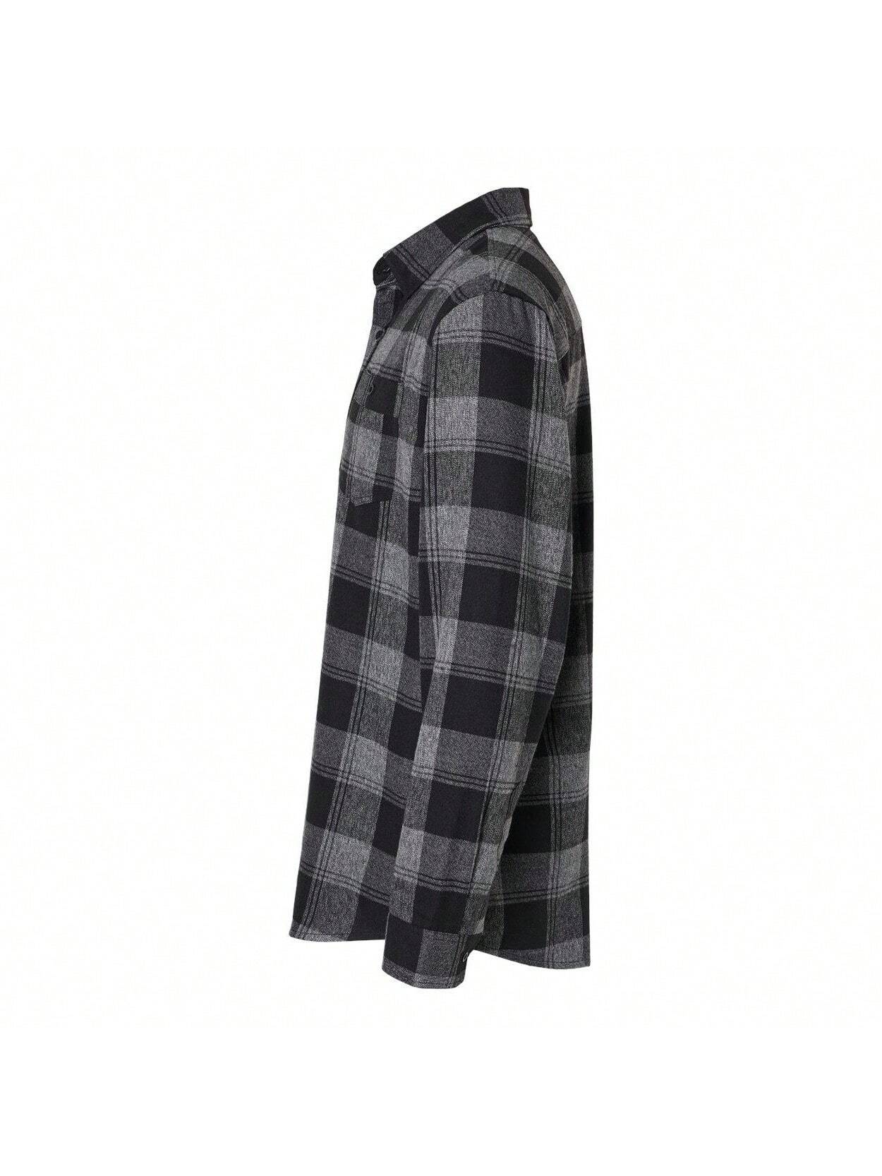 Burnside Perfect Flannel Work Shirt (Grey- Black) 