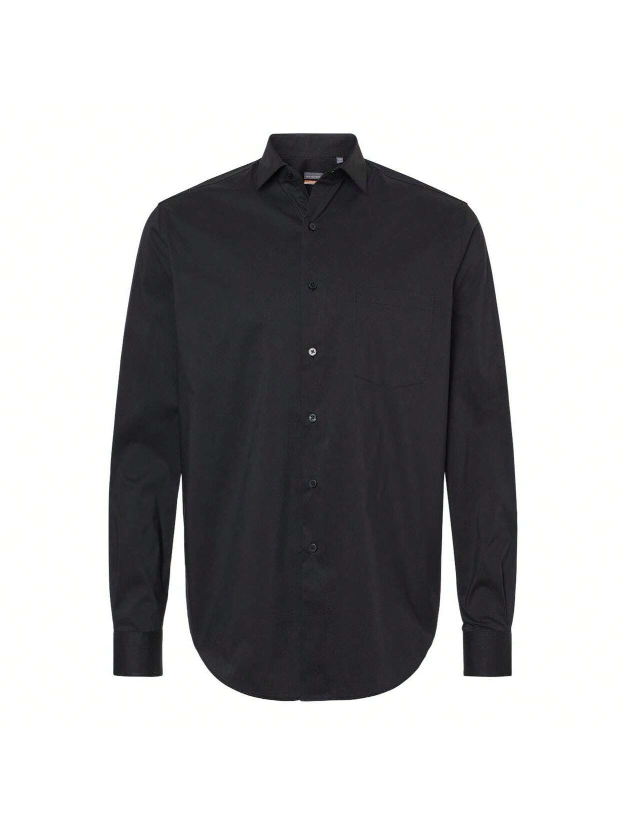 Van Heusen Stainshield Essential Black Shirt 