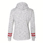 Mlange Fleece Striped-Sleeve Hooded Sweatshirt 