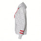 Mlange Fleece Striped-Sleeve Hooded Sweatshirt 