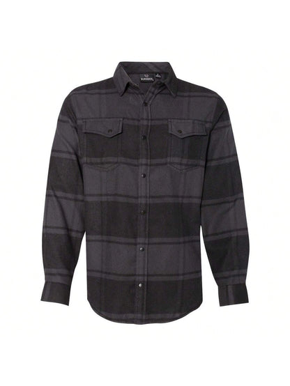 Long Sleeve Plaid Flannel Shirt 