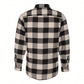 Burnside  Long Sleeve Flannel Shirt (Ecru-Black Buffalo) 