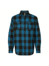 Burnside Long Sleeve Flannel Shirt (Blue-Buffalo) 