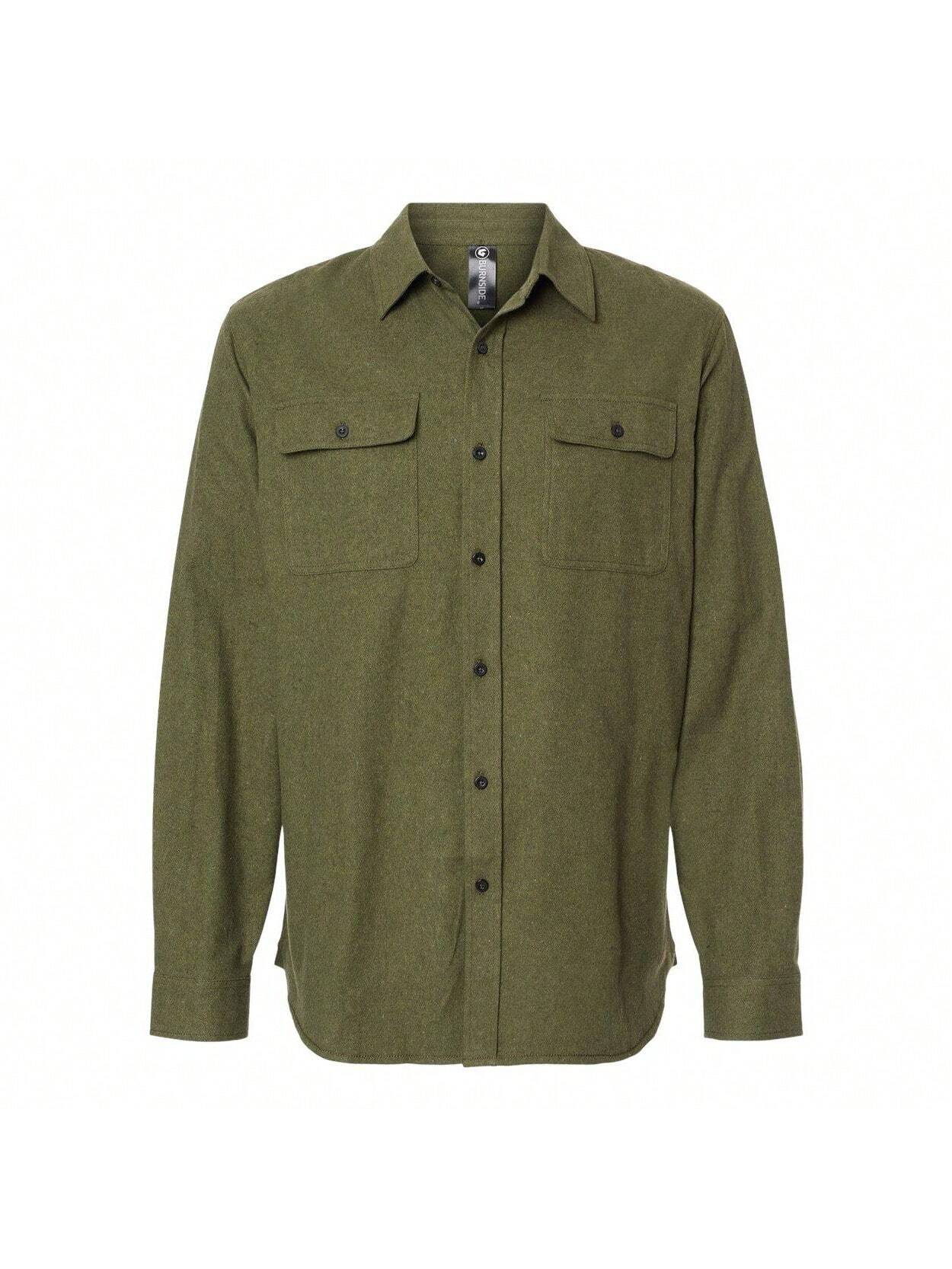 Burnside Solid Long Sleeve Flannel Shirt 