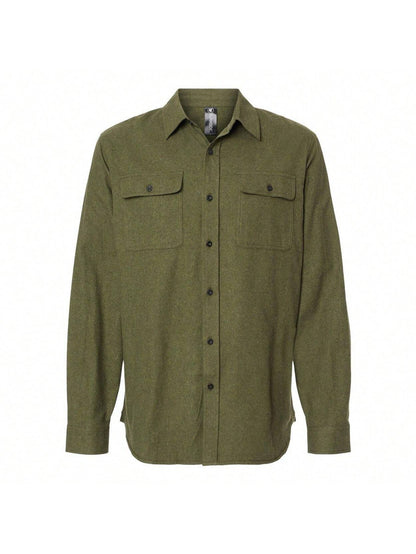 Burnside Solid Long Sleeve Flannel Shirt 