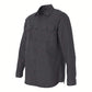 Burnside Solid Long Sleeve Flannel Shirt (Charcoal) 