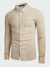 Casual Solid Color Simple Daily Weave Shirt 