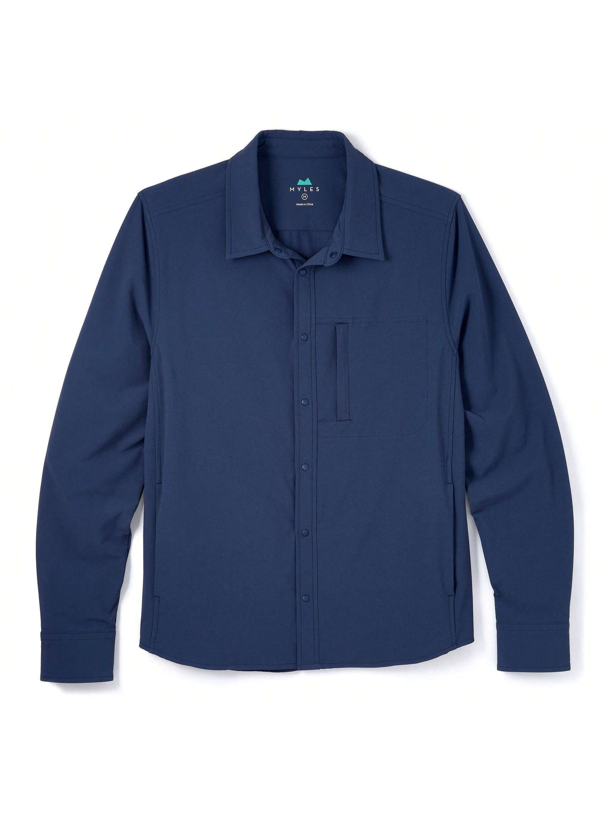 Everyday Overshirt In River Navy Blue 