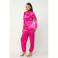 Front Zipper Top And Pants Jumpsuit 