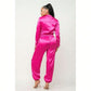 Front Zipper Top And Pants Jumpsuit 