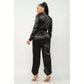 Front Zipper Pockets Top And Pants Jumpsuit 