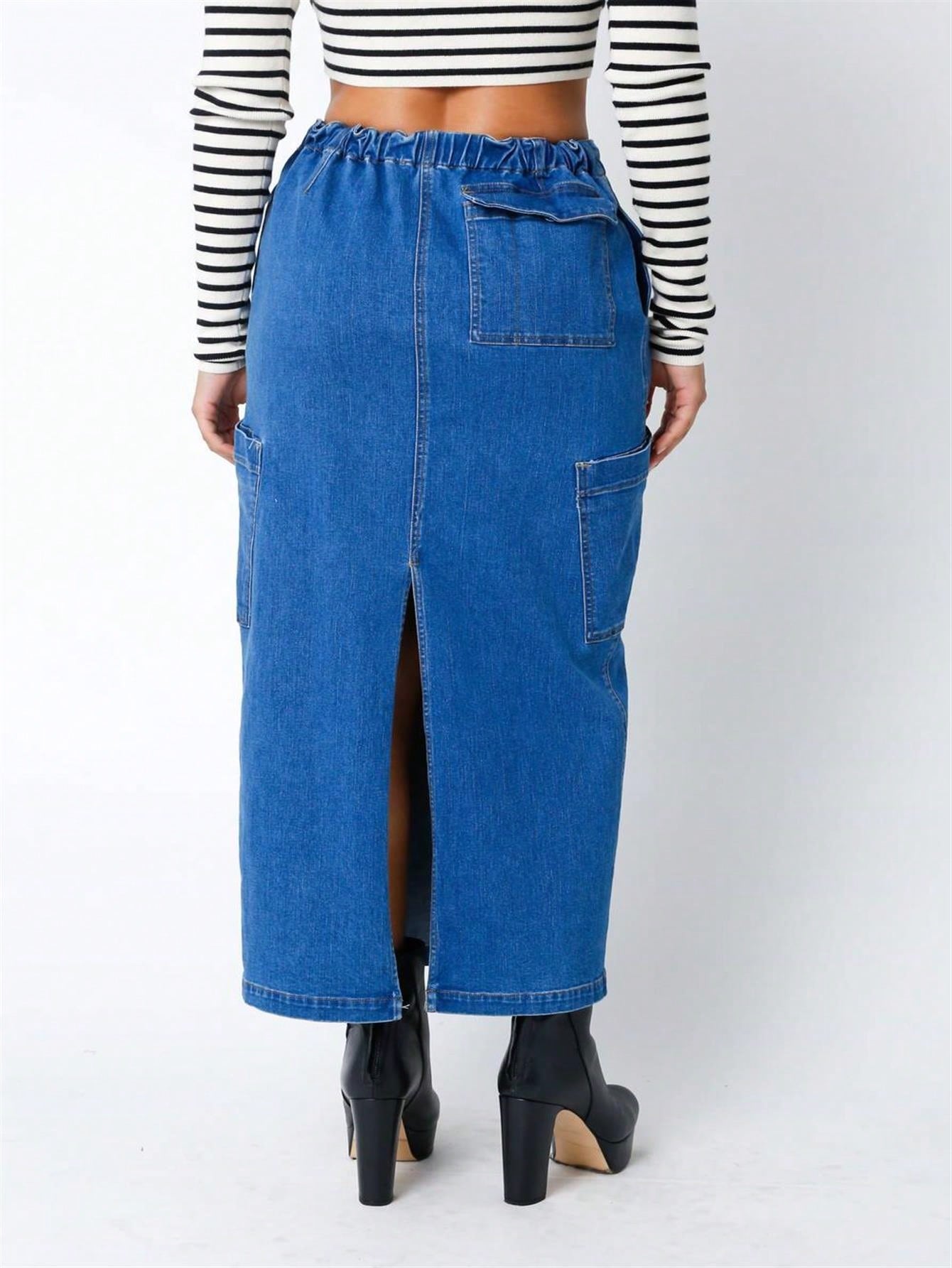 Pulcher Vestis  Parachute Denim Skirt 