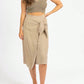 Dee Elly WRAP TIE FRONT MIDI SKIRT 