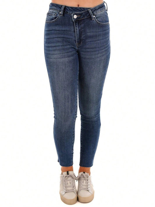 RISEN  Crossover Ankle Skinny Jeans 