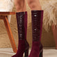 Over-The-Knee High Heel  Zipper Boots 