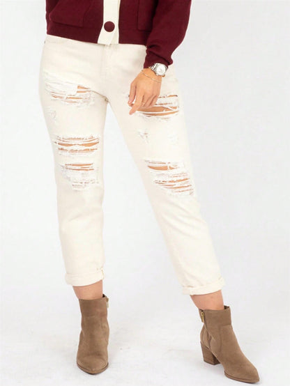 Pulcher Vestis  RIPPED BOYFRIEND JEANS 