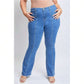 Plus Size Women's  Flare Jeans With Front Seam 