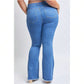 Plus Size Women's  Flare Jeans With Front Seam 