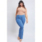 Plus Size Women's  Flare Jeans With Front Seam 