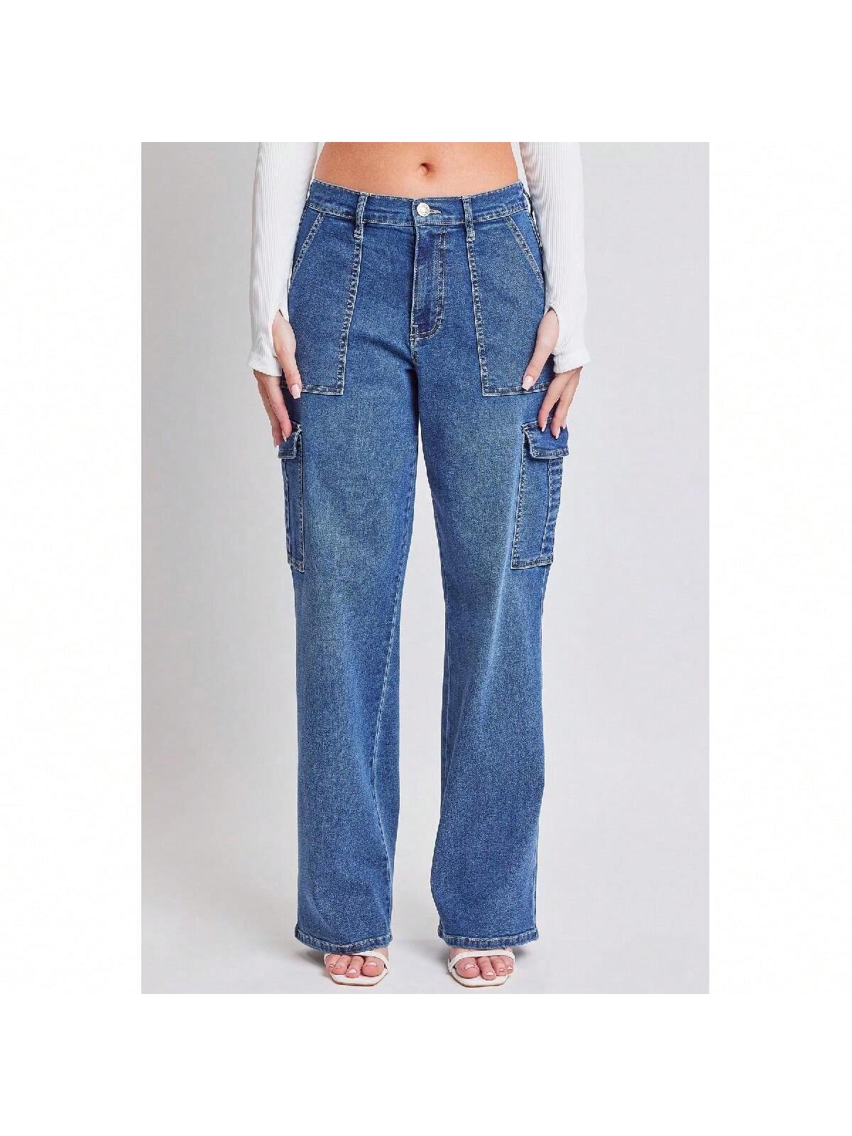 Women's Skater Cargo Wide Leg Jeans 