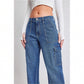 Women's Skater Cargo Wide Leg Jeans 