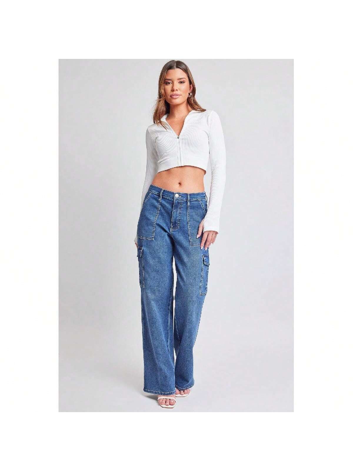 Women's Skater Cargo Wide Leg Jeans 