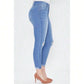 Tummy Control 2 Button Rolled Cuff Jeans 