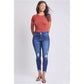 Tummy Control 2 Button Rolled Cuff Jeans 