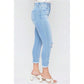 High Rise Vintage Straight Fray Hem Jeans 