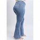 Plus Low-Rise V-Front Pull On Flare Jeans 