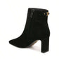 Sam Edelman Saige Ped Toe Mid Heel Ankle Booties 