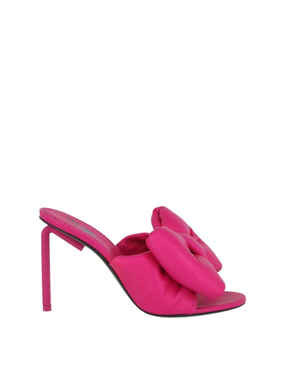 Fuchsia  Bow High Allen Pointed Sandals