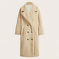 Anewsta Faux Fur Collar Long Sleeve Coat 