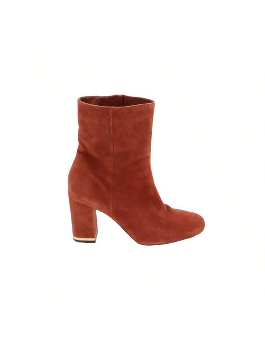 Michael Kors Ankle Boots In Orange Suede 