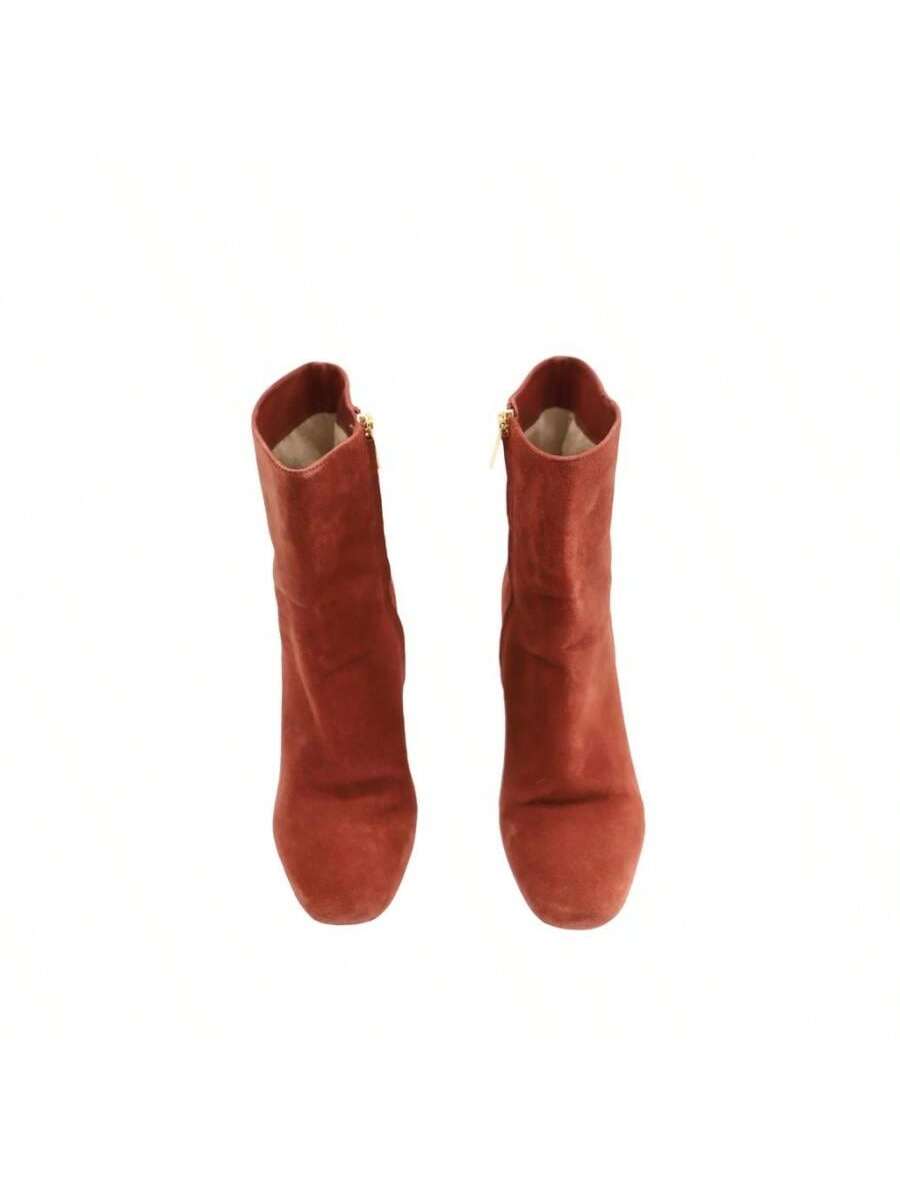 Michael Kors Ankle Boots In Orange Suede 