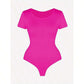 One-Piece Short-Sleeved Thong Bodysuit 