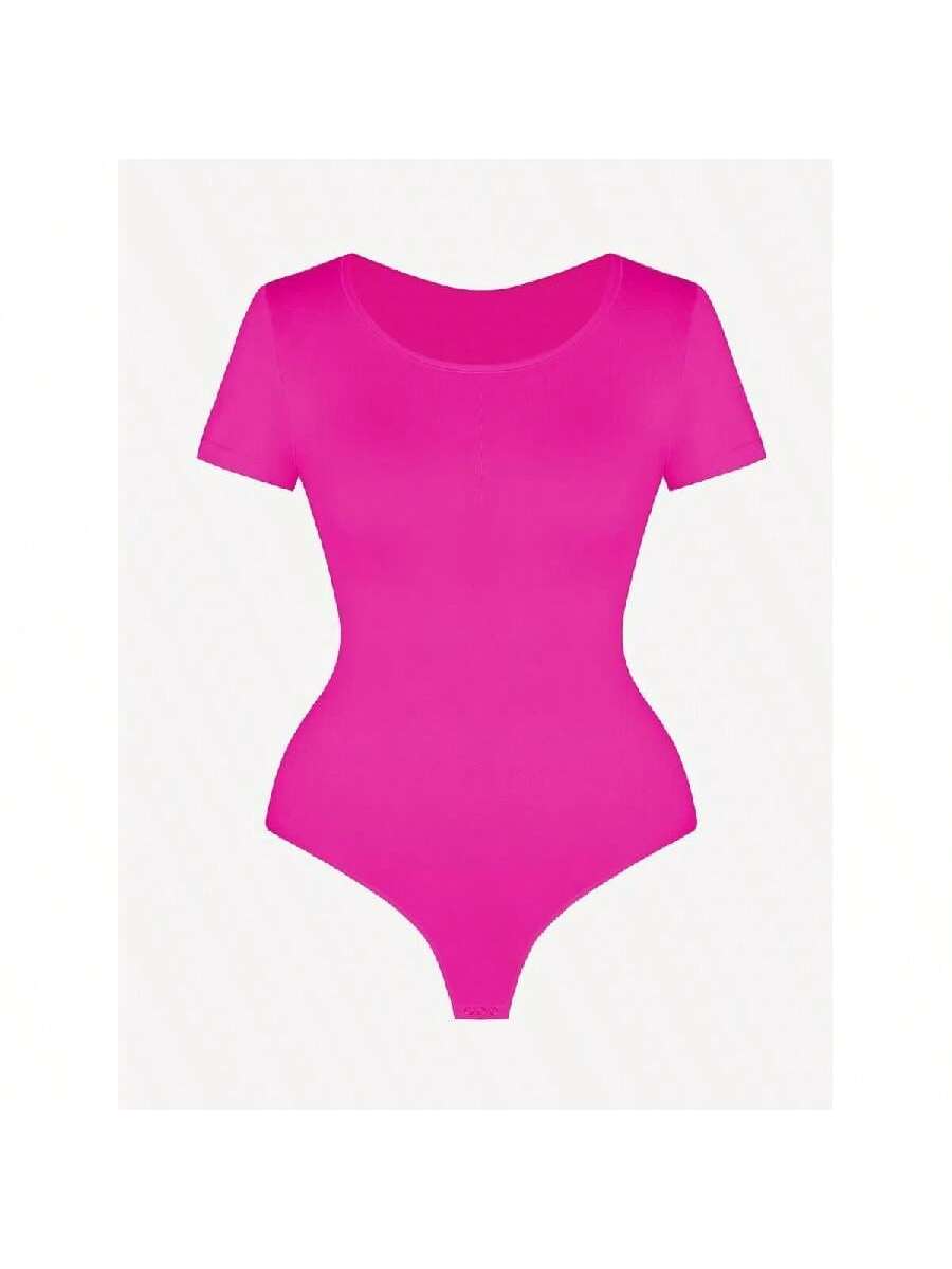 One-Piece Short-Sleeved Thong Bodysuit 