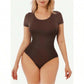 One-Piece Short-Sleeved Thong Bodysuit 